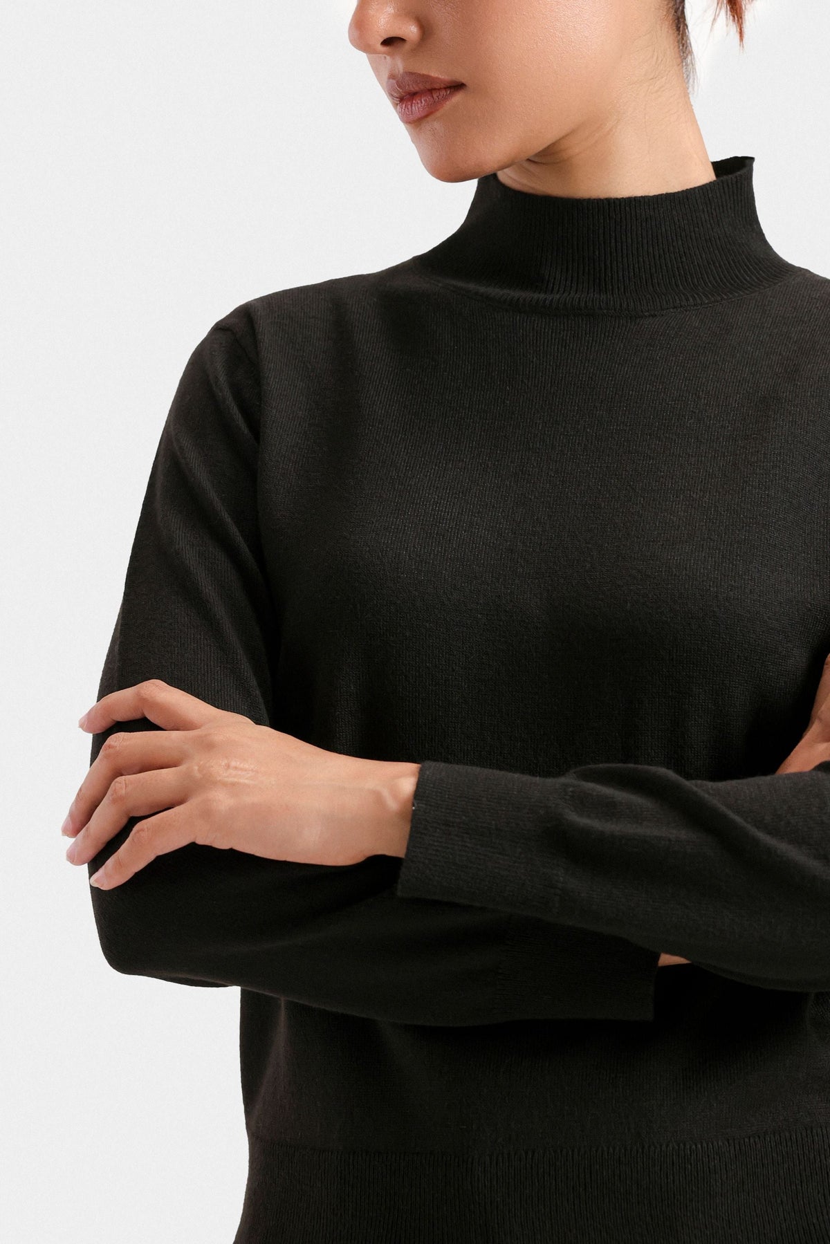 Cropped Long-Sleeve Button-Up Cardigan